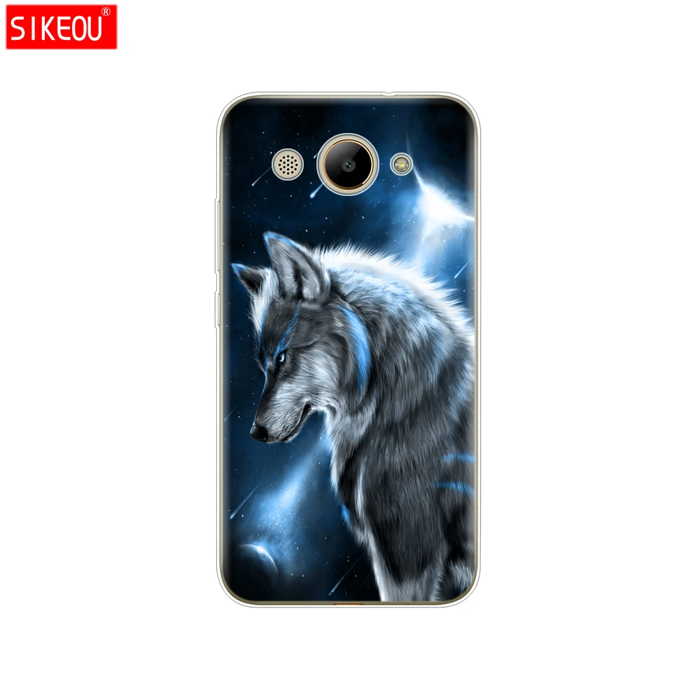 12057 Для huawei Y3 чехол мягкий силиконовый huawei Y3 прозрачная задняя крышка 5,0 ''TPU Y 3 чехол для телефона s кот цветок - Цвет: 12057