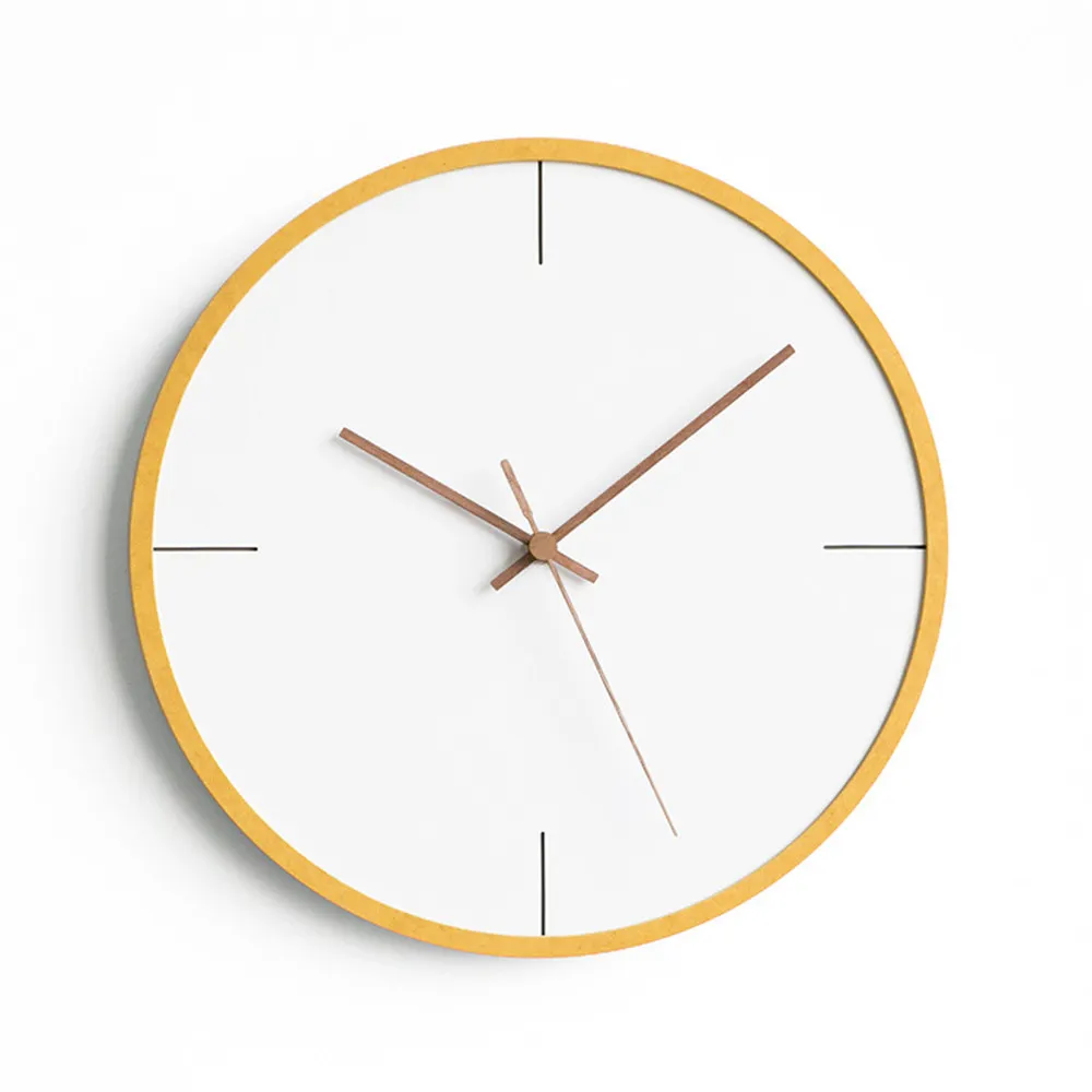12 дюймов современные МДФ настенные часы минималистичные скандинавские