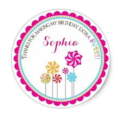 

1.5inch Candy Land Pinwheel Birthday Stickers