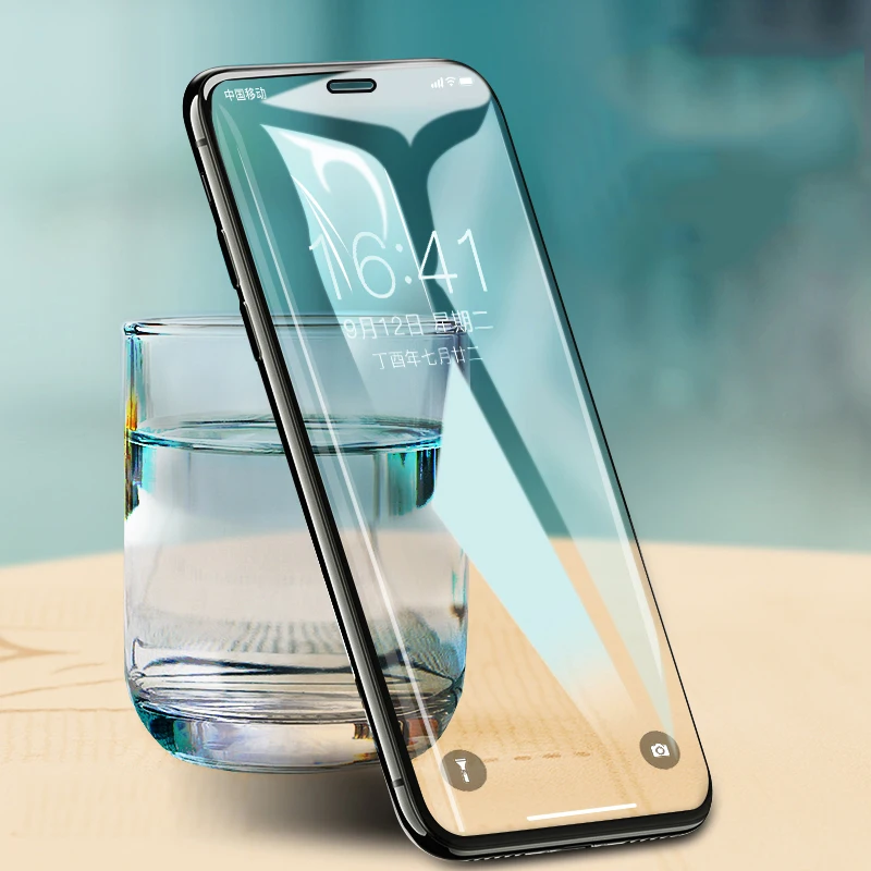 4D изогнутые закаленное стекло для iphone X холодной резные прозрачный полный экран HD