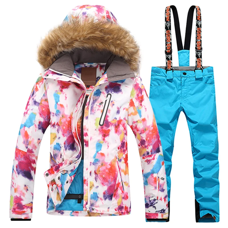 2018 womens ski suits лыжный комбинезон женский горнолыжный костюм Горнолыжный зимние