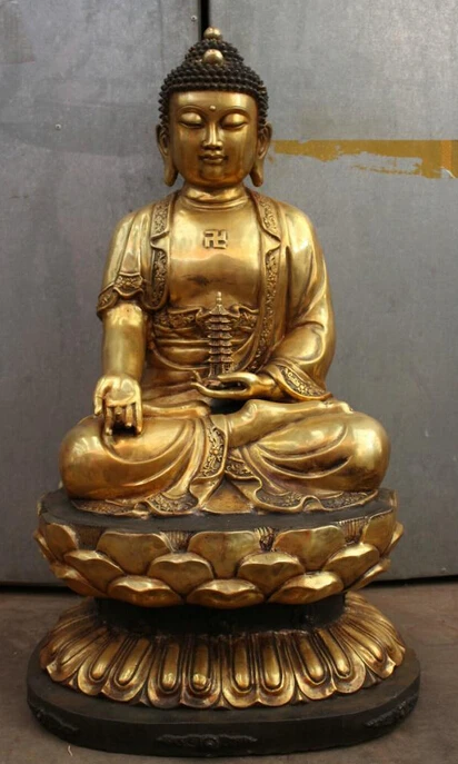 Оптовая продажа фабрики 33 &quotТибет Храмовая бронзовая фигурка позолоченный