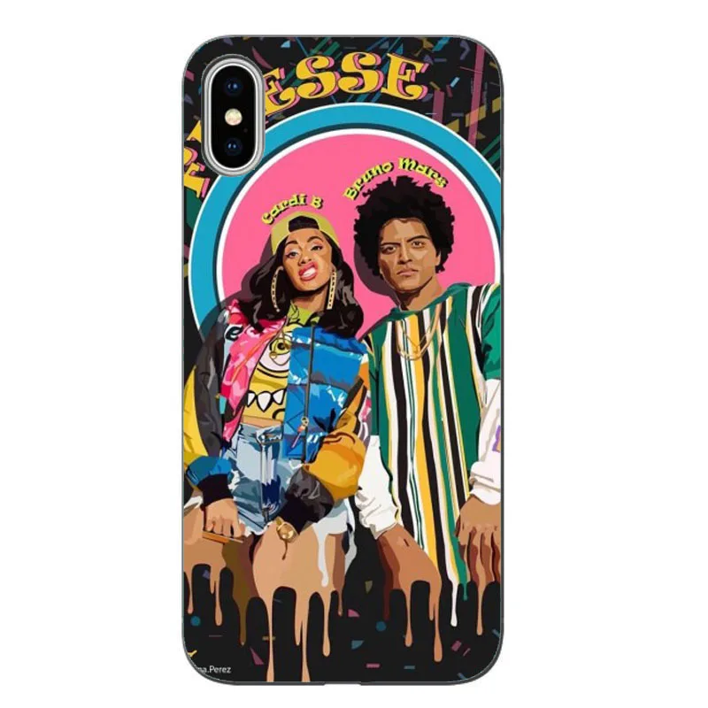 Модные мягкие ТПУ чехлы Nova Cardi B с язычком чехол для телефона iPhone 5 11 11PRO MAX SE 6 6S Plus 7
