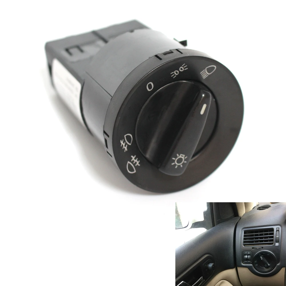 Налобный фонарь с кнопкой управления для VW Golf Jetta Bora MK4 Passat B5 Polo Euro Beetle 41121560 левый