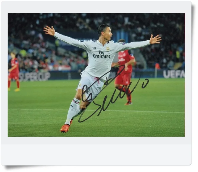 Оригинальная фото с автографом Криштиану Роналду 7 дюймов бесплатная доставка 4