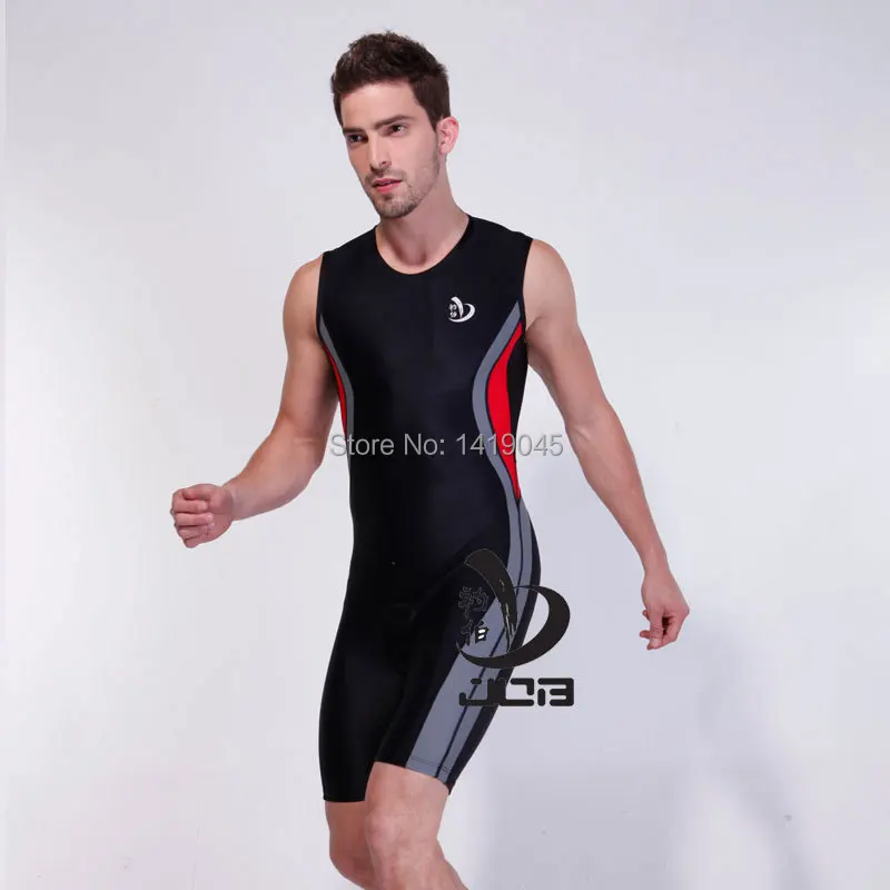 Работа Триатлон костюм сжатия удобные Trisuit без рукавов Одна деталь с принтом
