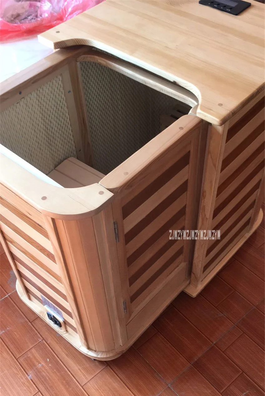 hzf-0012 Household Sauna Steaming Room Home Solid Wood Sauna Room Far Infrared Sauna Box Steamer Dry Sauna Room 110V/220V 690W
