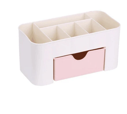 Plastic Makeup Organizer Make Up Brush Storage box with Drawer Cotton Swabs Stick Case for Jewelry Necklace Nail Polish | Дом и сад
