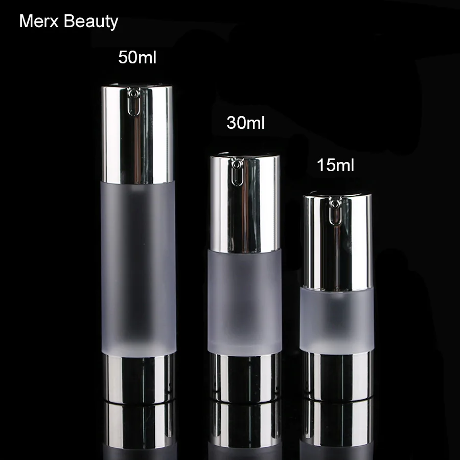 Пустой матовый безвоздушный лосьон крем насос пластиковый контейнер 15 мл/30 мл/50