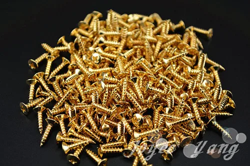 Thousand of Golden Guitar Pickguard Screws For Fender Strat/Tele Electric Guitar Bass Free Shipping Wholesales