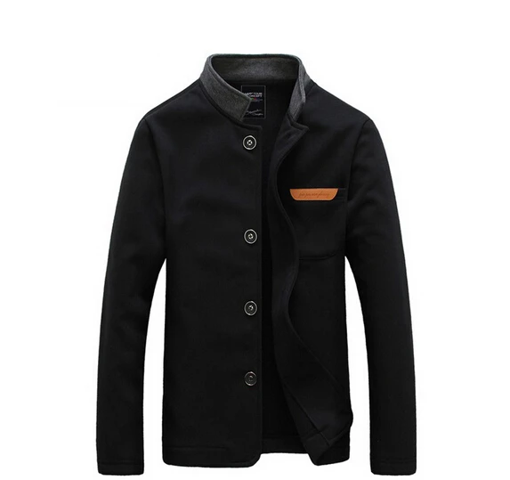 Мужские Куртки Бомбардировщика Пальто Вскользь Однобортный Новая Весна