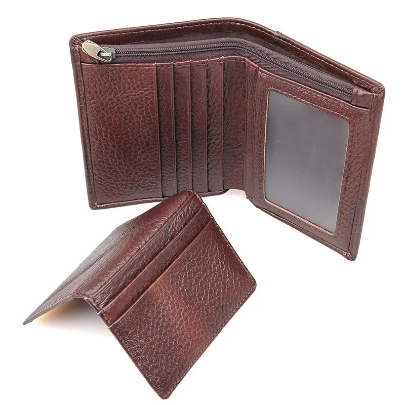 RFID Бумажник Мужчины Подлинная Корова Кожаный Анти Сканирования Кошелек Защита