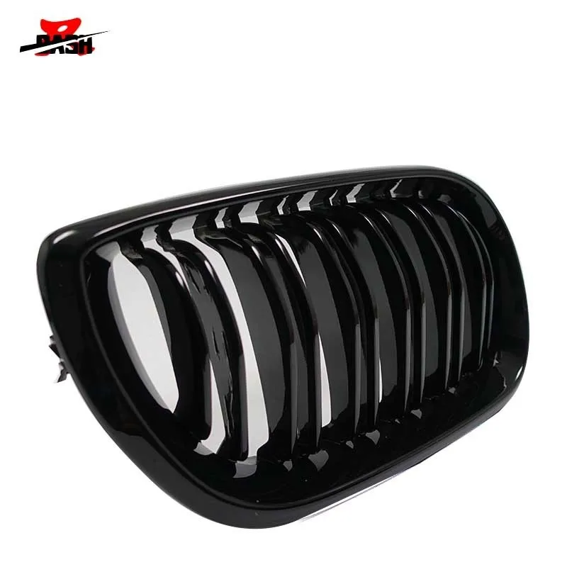DASH Dual Slat передняя решетка радиатора для BMW E46 4D Седан 2002 2005 блестящий черный