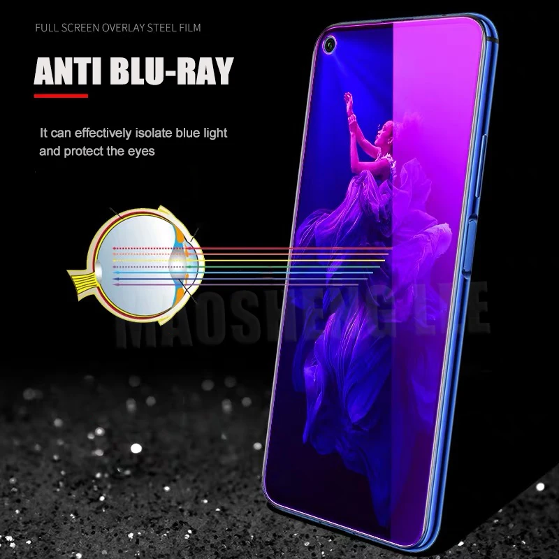 2 шт./лот закаленное стекло для Huawei Honor 20 Pro защита экрана 9H от синего света