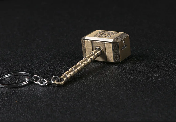 Дуговая Зажигалка God Of громовой молот, USB электрическая зажигалка для подзарядки, инструменты для курения, беспламенная зажигалка, Пряжка для ключей, мужские подарки