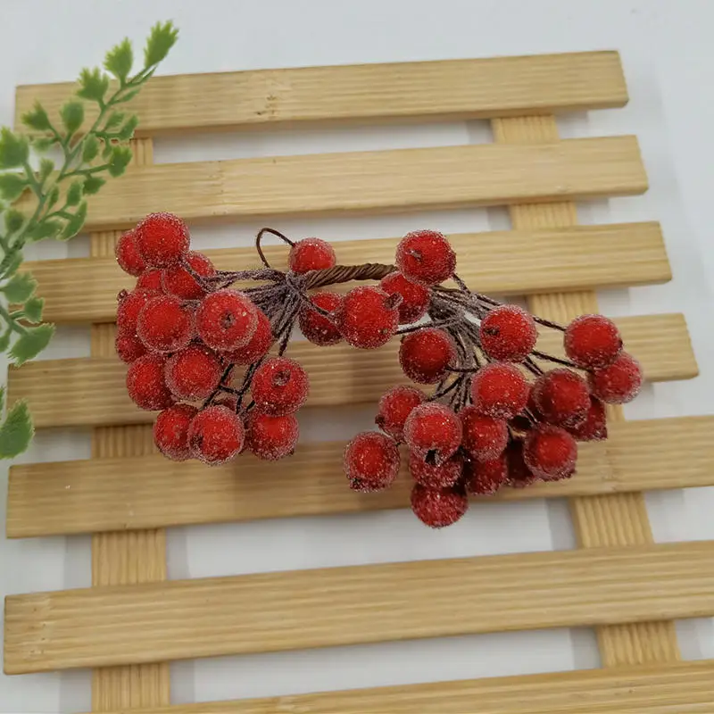 Simulado flor DE frutas cereja DIY coroa flores com pulso corsage decoracao caixa doces doces18 шт. | Дом и сад