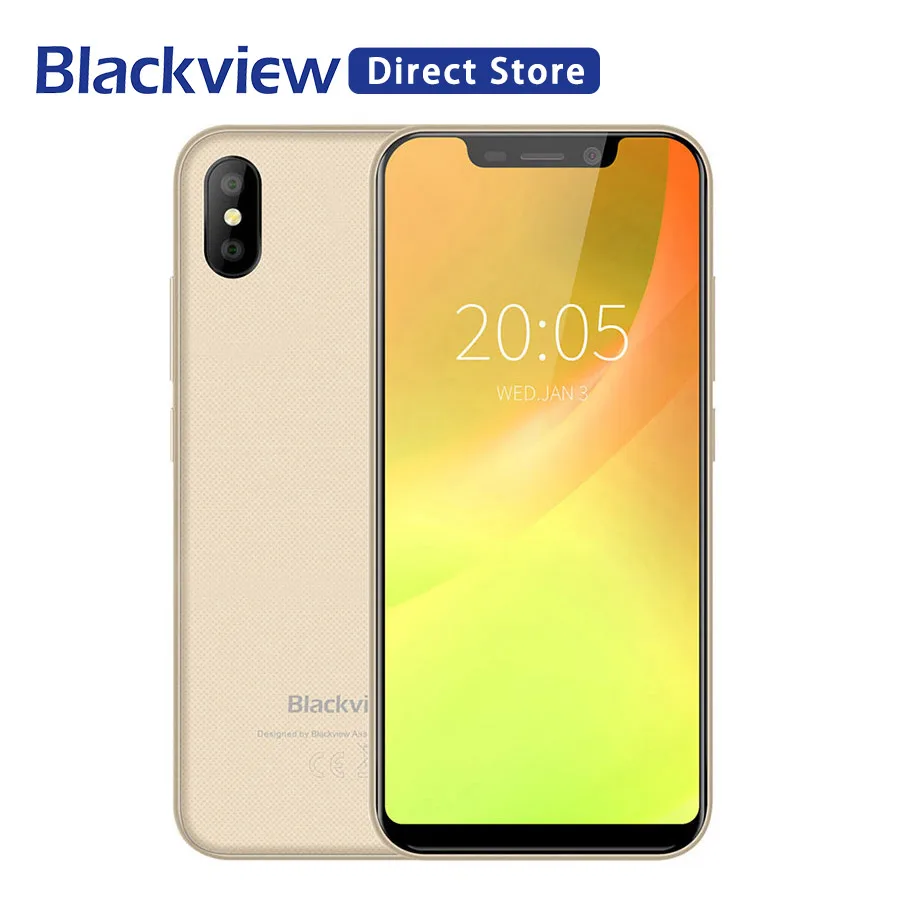 Blackview A30 2 Гб ОЗУ 16 Гб ПЗУ 5," 19:9 дисплей полный экран MT6580A четырехъядерный 8 Мп Android 8,1 3G мобильный телефон