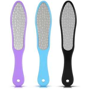 Двухсторонняя пилка для ног, средство для удаления омертвевшей кожи, из нержавеющей стали, Педикюр Рашпиль для ног пилка для кутикулы, для ухода за ногами, ног