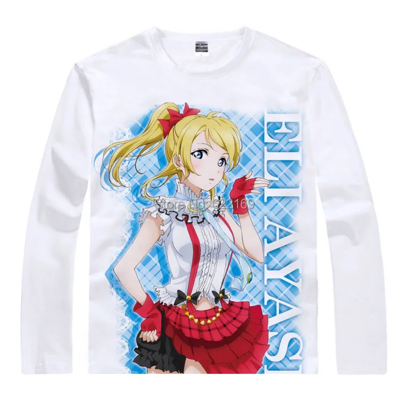 2015 футболка Love Live Eli Honoka Maki костюмы для косплея Мужская с японским известным аниме