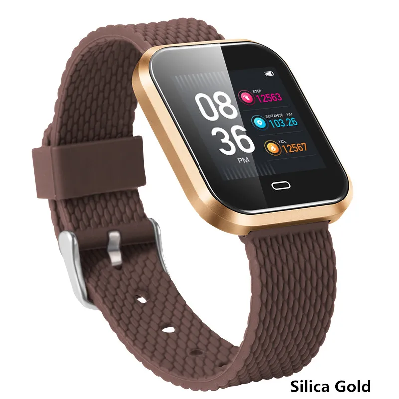 Silica Gold Greentiger CD16 Смарт-часы для мужчин металлический браслет кровяное давление мониторинг сердечного ритма фитнес-трекер фотопереключатель спортивные часы - Цвет: Silica Gold
