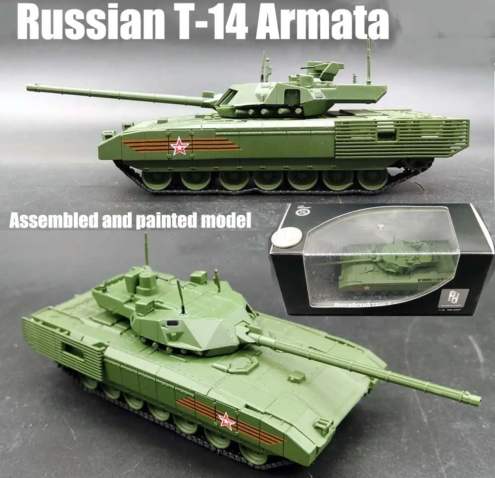 Русский T 14 Armata следующего поколения Основной боевой танк MBT 1: 72 литья под