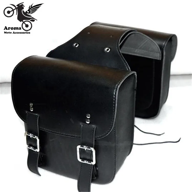 

1 pair Motorcycle Saddle Bags Pu Leather Black Brown Motorbike Side Bag Tool Luggage For Harley Davidson SaddleBag Sportster