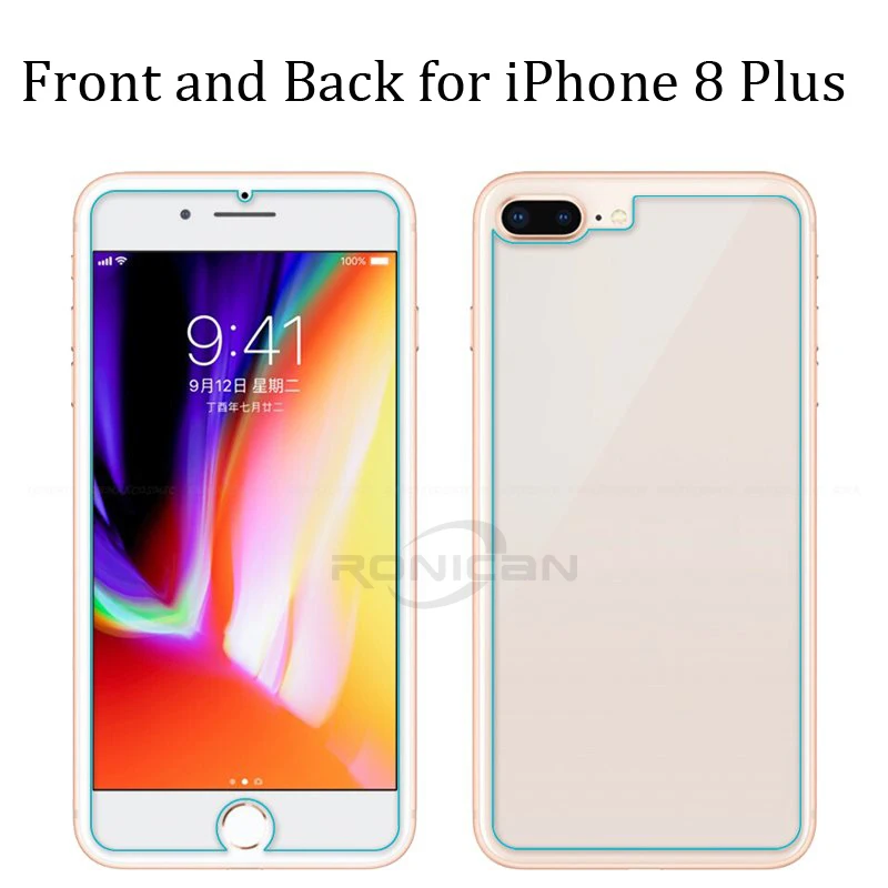 2 шт./лот переднее + заднее закаленное стекло для iPhone 5 5s SE 4 4S 6 6s 7 8 Plus задняя защита
