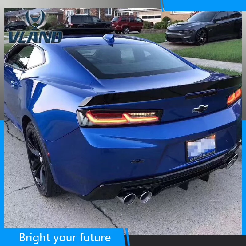 Автомобильные задние фары задние лампы для Chevrolet Camaro красные и черные линзы с обратным тормозом