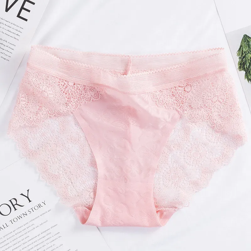 SP & CITY 3 шт. милые однотонные кружевные бесшовные трусики прозрачное сексуальное