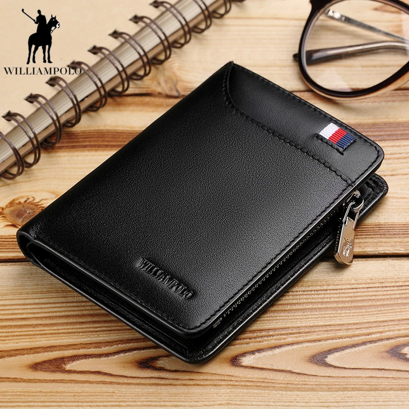 WILLIAMPOLO модный бренд бизнес мужской кожаный кошелек мужские кошельки Мужская