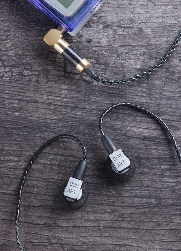 OURART Ti7 металлические наушники с плоской головкой с динамическим HIFI музыкальным монитором DJ стерео наушники с MMCX кабелями PK Svara L Seahf MX500