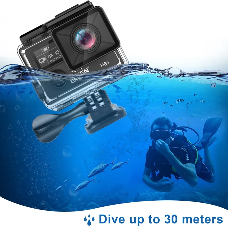 eken H6s 4K+ Utral HD 14MP с дистанционным управлением EIS спортивная видеокамера Ambarella A12 чип Wifi Водонепроницаемая камера