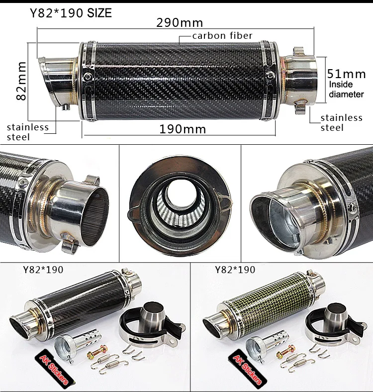 Универсальный мотоцикл модифицированный скутер yoshimura выхлопная Муфельная труба
