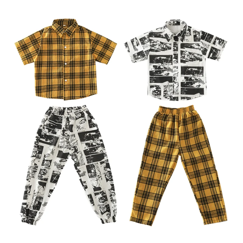 Детская одежда для сцены в Корейском стиле свитер мальчиков и девочек топы штаны