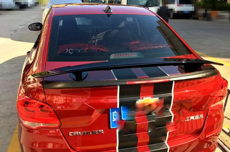 Для Chevrolet Cavalier ABS материал со светодиодный лампой праймер цвет украшение в виде хвостового крыла задний багажник спойлер для кавалера