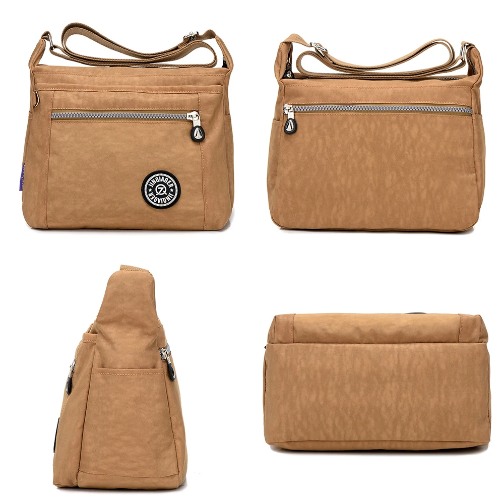 Водостойкая нейлоновая сумка для женщин 2018 женская пестрая через плечо Женская