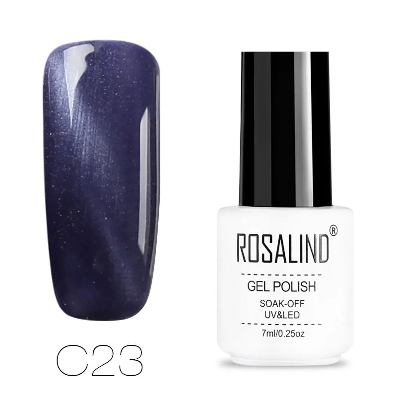 ROSALIND гель лак для ногтей 4D кошачий глаз vernis Полупостоянный УФ ПРАЙМЕР для ногтей верхнее покрытие для маникюрный гель для ногтей гель лак - Цвет: RCC23