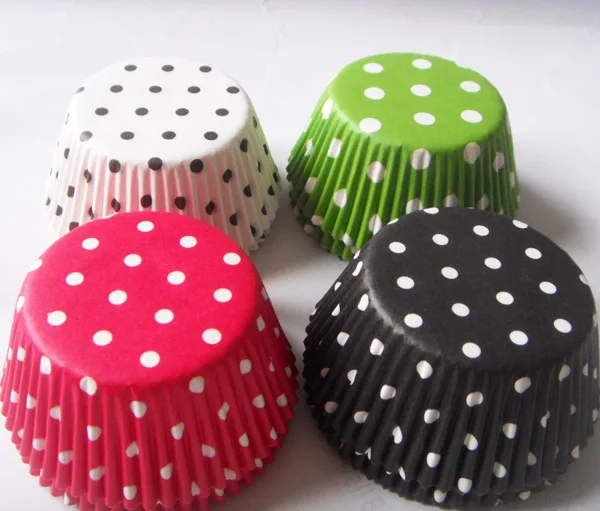 100X сине белые черный красный зеленый горошек бумажного венчания форма для