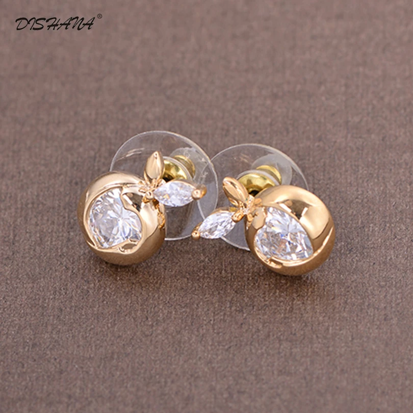 Роскошные серьги гвоздики золотого цвета 2018 модные ювелирные украшения для