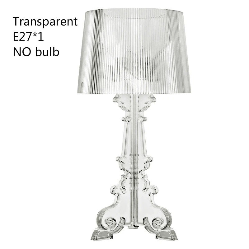 Transparent no bulb Современная прозрачная акриловая прикроватная настольная лампа, прозрачный прикроватный светильник светодиодный хрустальный настольная лампа для гостиной, лофт, декор, светильник на подтяжках - Цвет абажура: Transparent no bulb