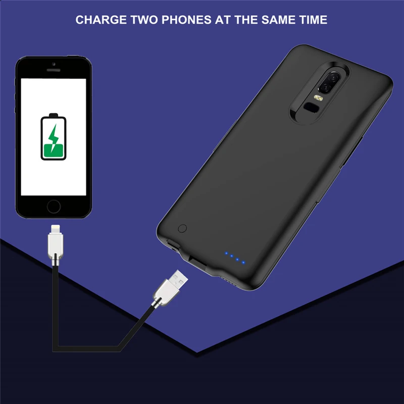 SPCASE 6500 мАч портативное зарядное устройство чехол для One Plus 6 подушка безопасности