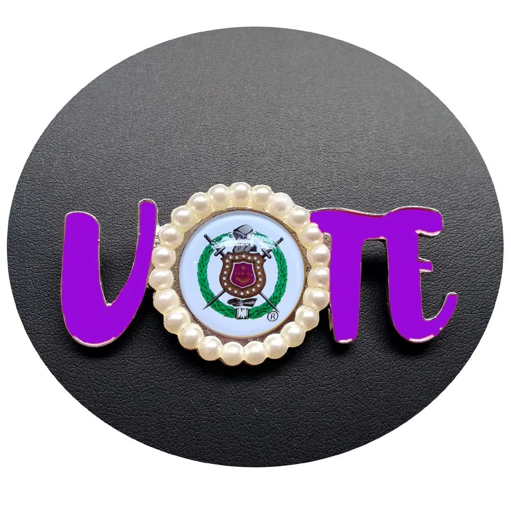 Topvesko греческая брошь Omegaa Psi Phi Fraternity OMG VOTE Мужская булавка для лацкана ЖЕМЧУЖНАЯ БРОШЬ БИЖУТЕРИЯ