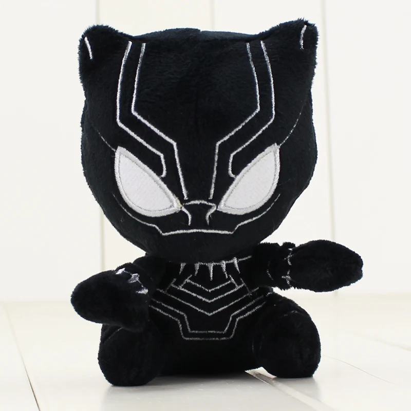 Black Panther 12-14 см Лига Справедливости, плюшевая мультяшная кукла Супермен, Бэтмен, чудо-женщина, Аквамен, вспышка, Черная пантера, Джокер, мягкая кукла - Цвет: Black Panther