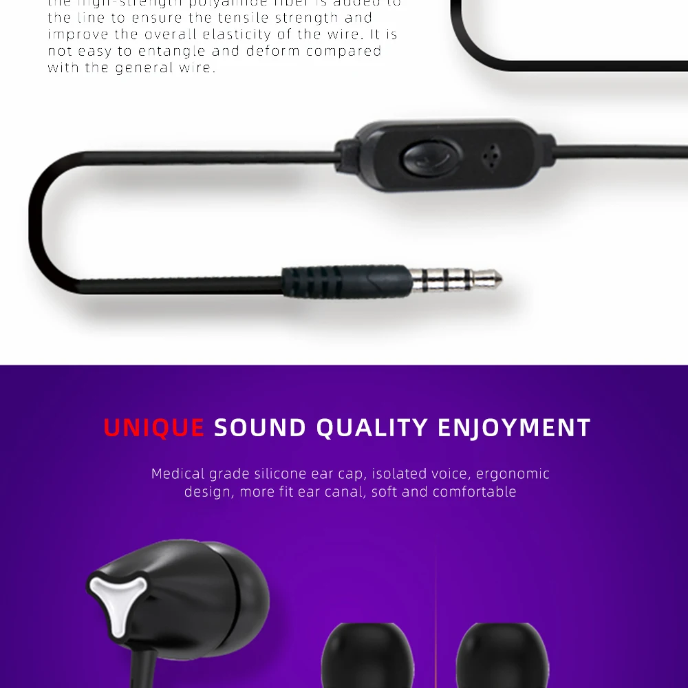 H1 проводные наушники-вкладыши без потерь аудио HIFI наушники тяжелый бас Спортивная гарнитура с микрофоном Проводная гарнитура 3,5 мм для телефона