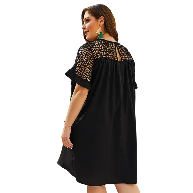 Черный Повседневное вечернее элегантное для вечеринок Женское Платье Flare