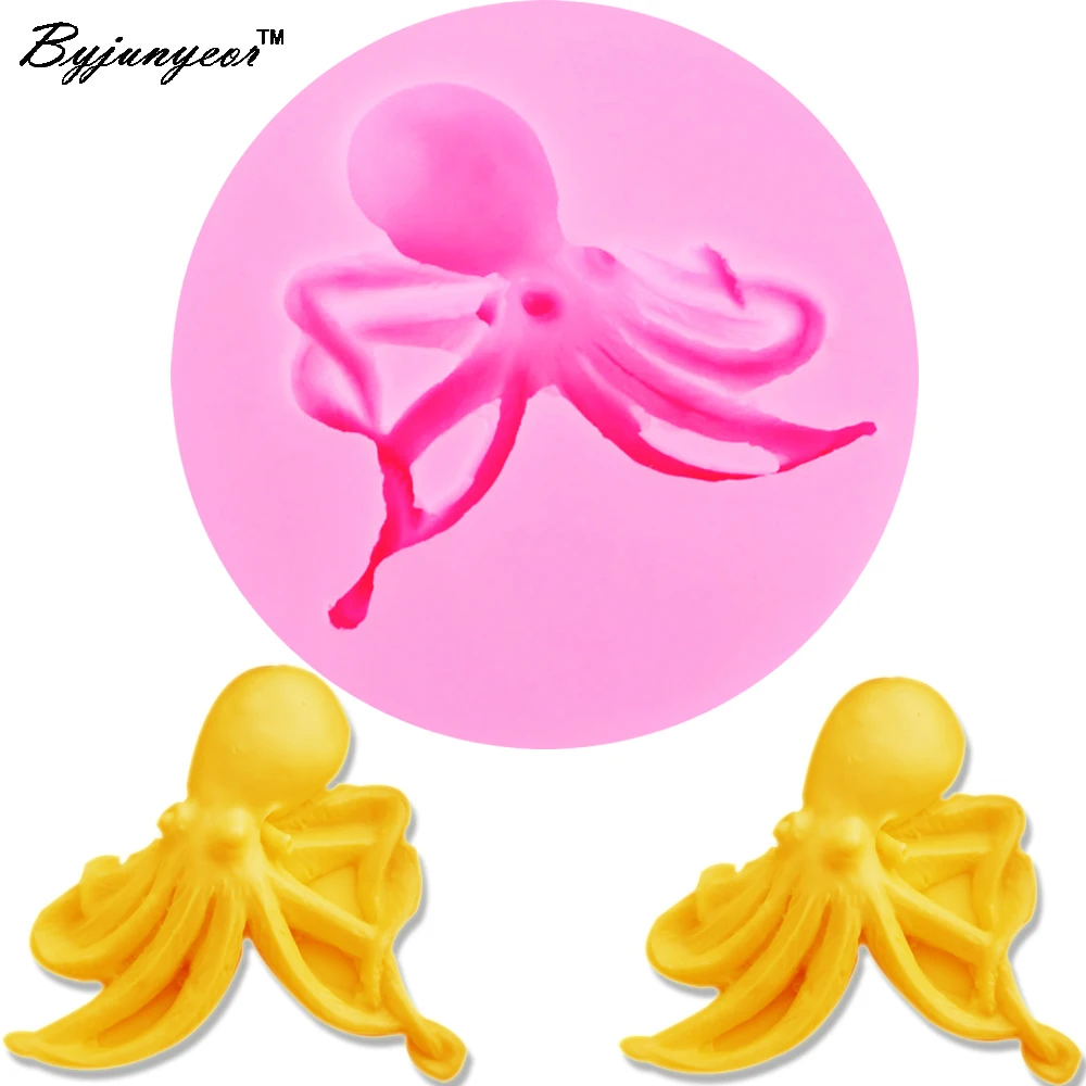 Силиконовые формы Byjunyeor M553 Octopus эпоксидные УФ смолы посуда для украшения торта