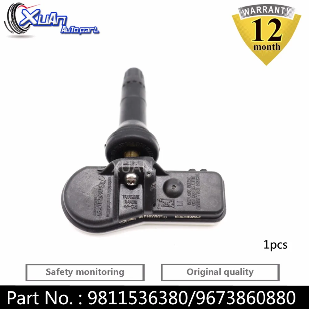 XUAN 1 шт. датчик давления в шинах TPMS 9811536380 9673860880 для Citroen C4 B53 Picasso B58 DS4 B75 DS5 B81 433