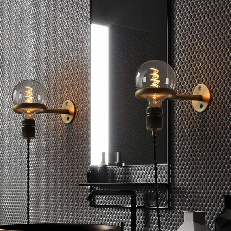 Vintage Punk Ring Led Wall Lamp Nordic Sconce Mirror Light Retro Loft Industrial Home Decor Lights Lampadario | Освещение