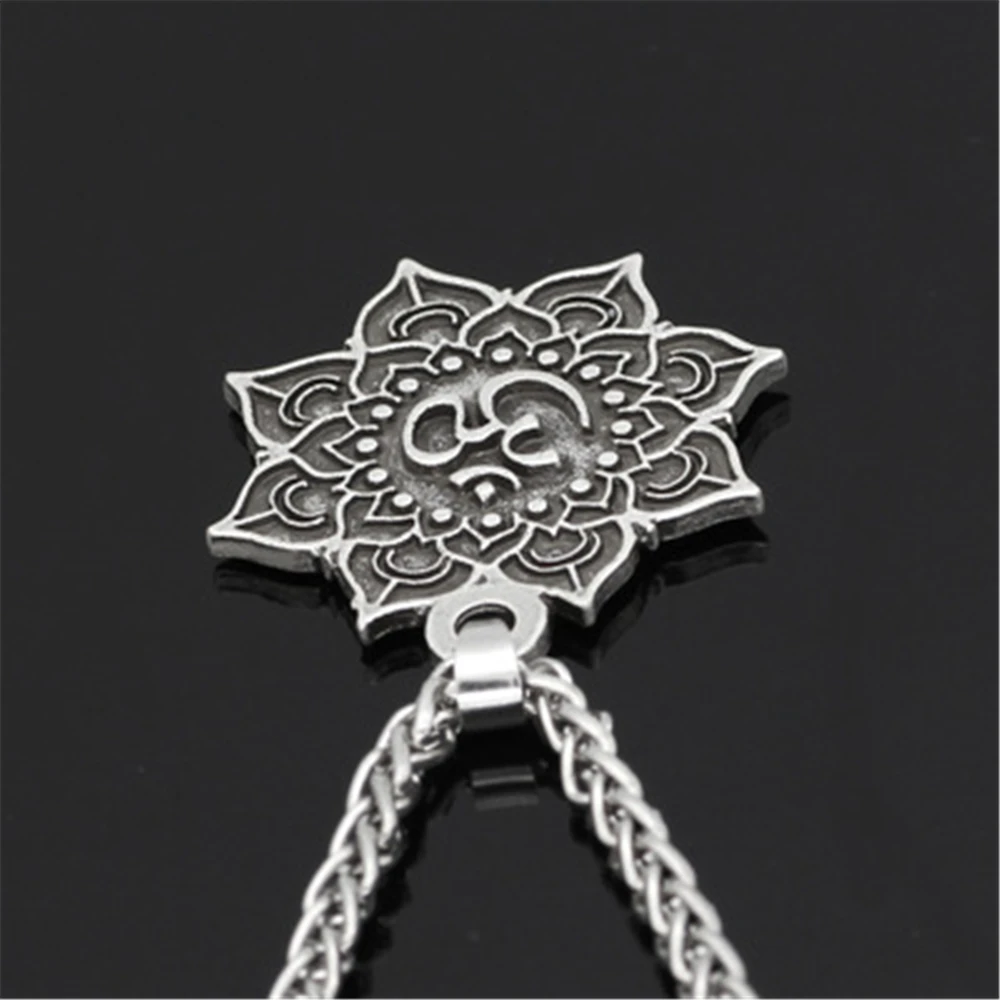 Viking Slavic Necklace Pandent 3d Lotus Mandala Spirit Amulet Pendant Pagan Witch Talisman Religion Jewelry | Украшения и