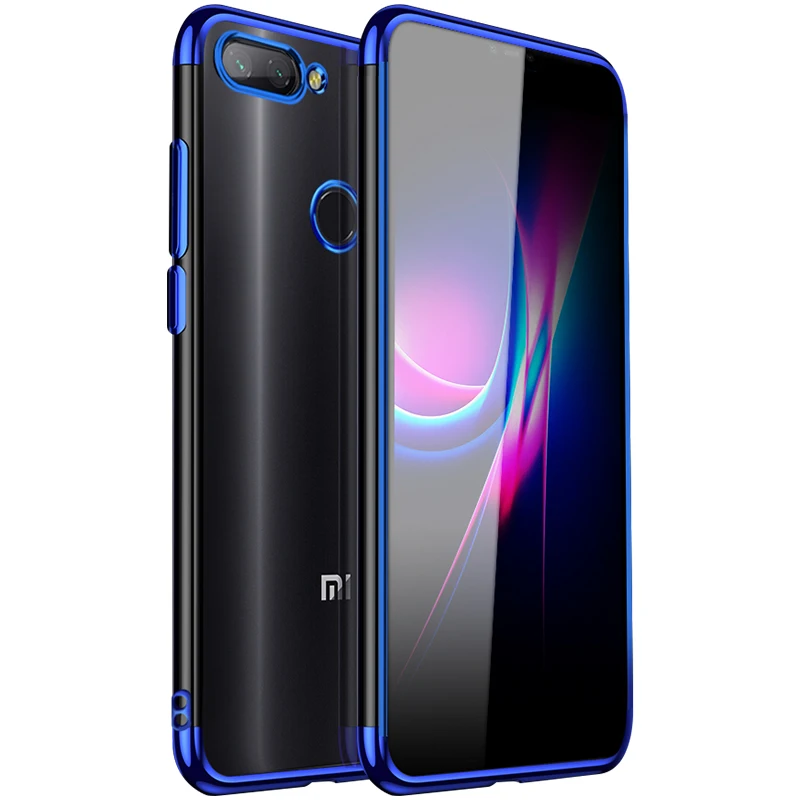 Мягкий ТПУ Прозрачный чехол для Xiaomi Mi 8 Lite 8se A1 A2 MIX 3 MAX3 F1 Тонкий блестящий Redmi S2 5 6 Pro